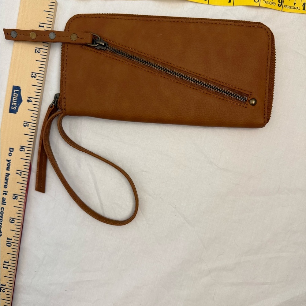 Free People Vegan Leather Zip Wristlet Wallet - Picture 2 of 8